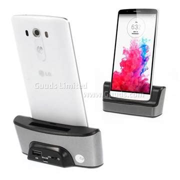 Charging Dock Station for LG G3 D850 D855 LS990 with OTG Function and Battery Slot - Silver ...