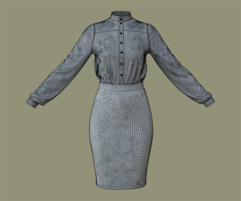 Woman Business Suit - 3D Model by AleoPix