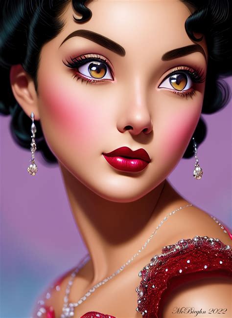 beautiful portrait  betty boop ai  mcbieghnai  deviantart
