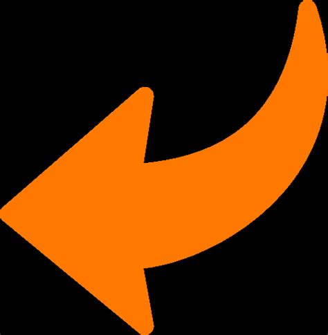 Download Curved Arrow Back Orange ICON free | FreePNGImg