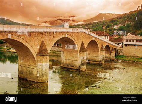 Stara Cuprija Bridge Or Konjic Bridge Over Neretva River An Ottoman