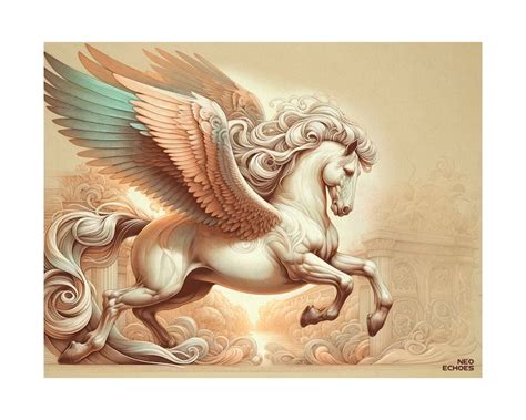 Mythology Art Print, Pegasus, Wall Art Decor, Poster Print, Fantasy Print, Colorful Room Decor ...