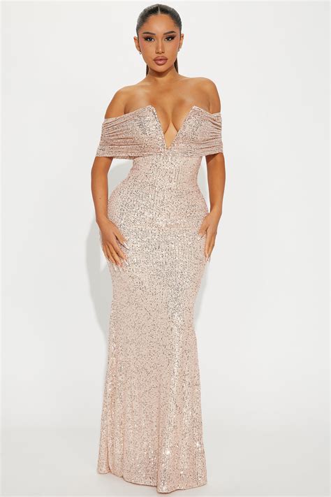 Ciara Sequin Maxi Dress - Taupe | Fashion Nova