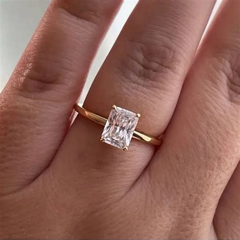 simple square cut gemstone ring   square diamond rings square