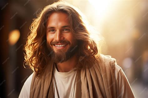 premium ai image smiling jesus radiates   kindness