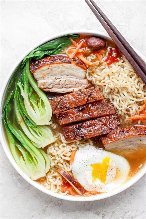 slow cooker beef ramen noodles  wooden skillet