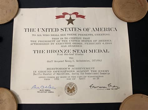 Interesting yard sale find — bronze star citation from action at