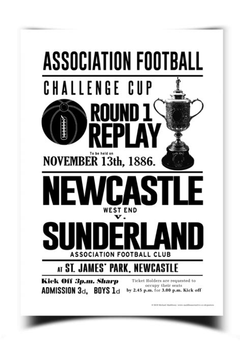 First Competitive Tyne Wear Derby Poster - Maddison Creative | Web ...