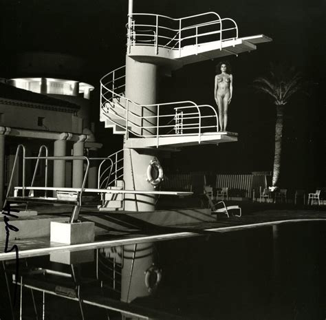 fine art photographs lot  helmut newton nude diving tower
