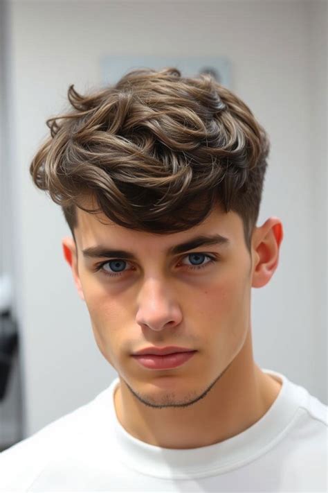 35 Modern Men Hairstyles : Deep Chocolate Brown Curly Undercut