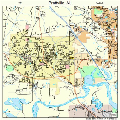 Prattville Alabama Street Map 0162328