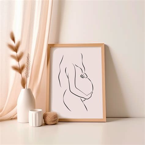 pregnant woman  art pregnancy wall print pregnant woman