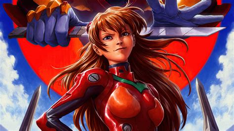 Neon Genesis Evangelion Asuka Langley Soryu Red Costume 4k Wallpaper,HD