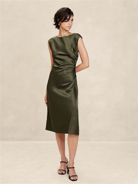 Satin Midi Dresses | Banana Republic Factory