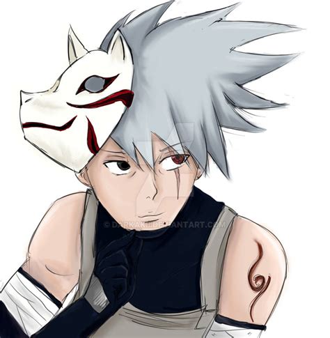 Kakashi without mask colour by DarkAkii on DeviantArt