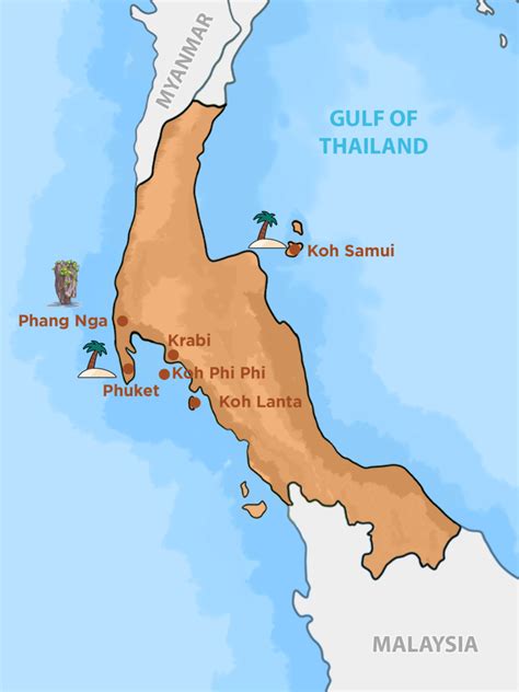 Thailand Tourist Map: Must-Visit Places From North To South!