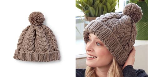 Cable Knitted Hat [FREE Knitting Pattern]