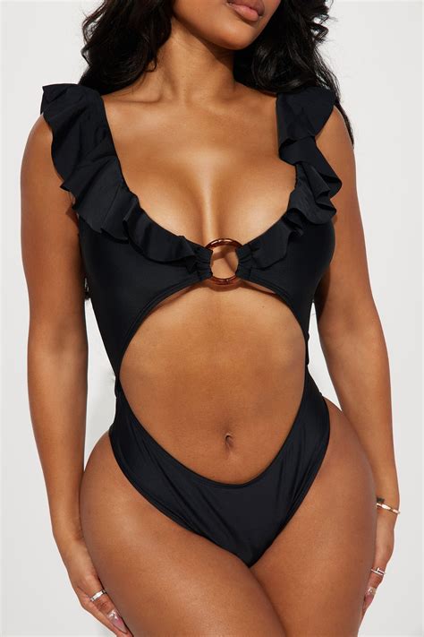 Katherine Cut Out 1 Piece Swimsuit - Black | Fashion Nova