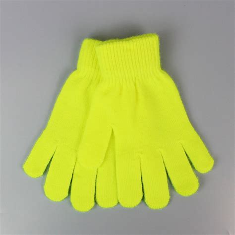 Kids Neon Yellow Gloves | TeddyT's