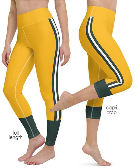 Wisconsin Green Bay Packers Yoga Leggings - Sporty Chimp legging ...