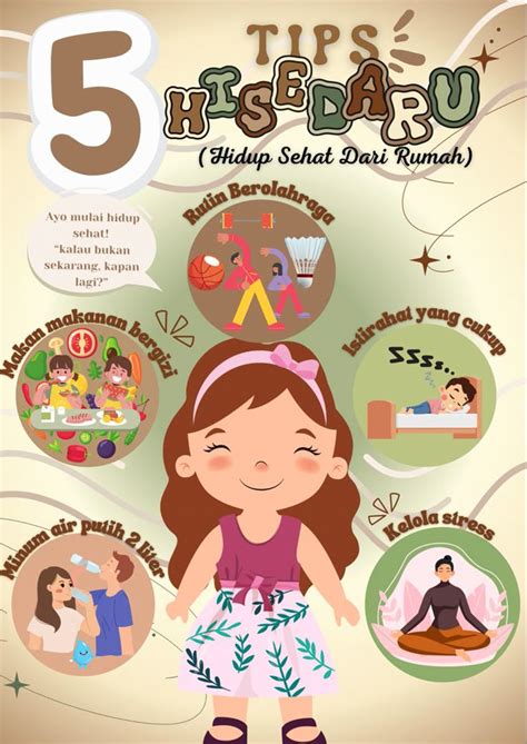 hisedaru poster pola hidup sehat tips  slogan seni lingkungan