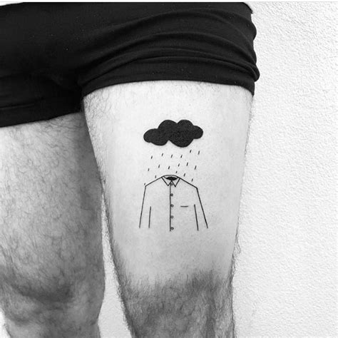 Rain cloud man tattoo by China Town Stropky - Tattoogrid.net