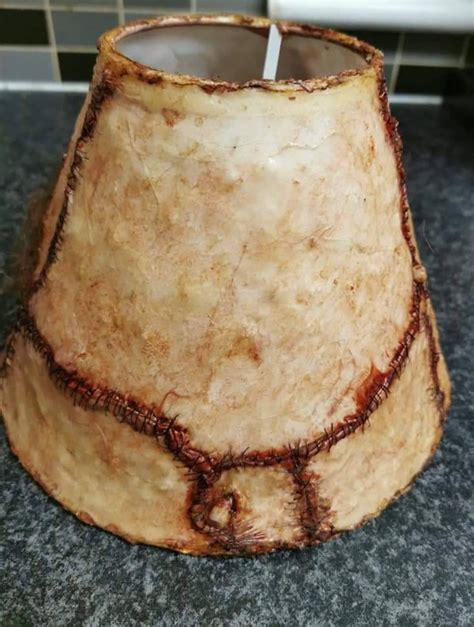 ed gein texas chainsaw massacre style lamp shade horror gore etsy