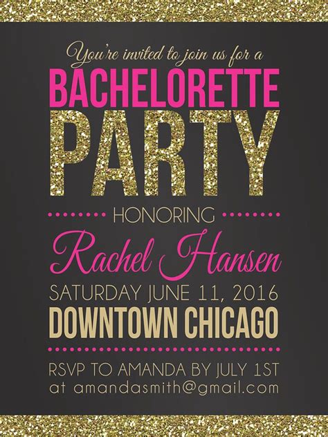 Bachelorette Party Invitation Template Free Database