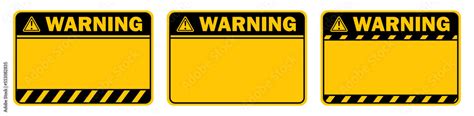 yellow warning caution sign text space area message box sticker label ...