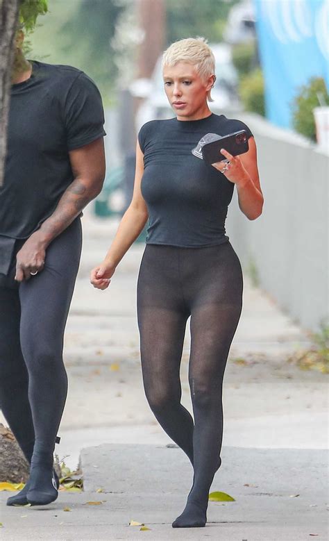 Bianca Censori in a Black Top Was Seen Out in Downtown in Los Angeles