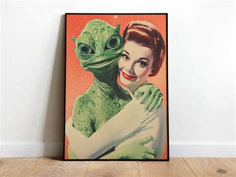 Aliens Print Vintage Sci Fi Poster 50s Style Posters Alien Art Print ...