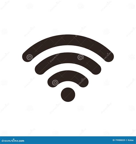 Значок Wi-Fi иллюстрация вектора. иллюстрации насчитывающей линия ...