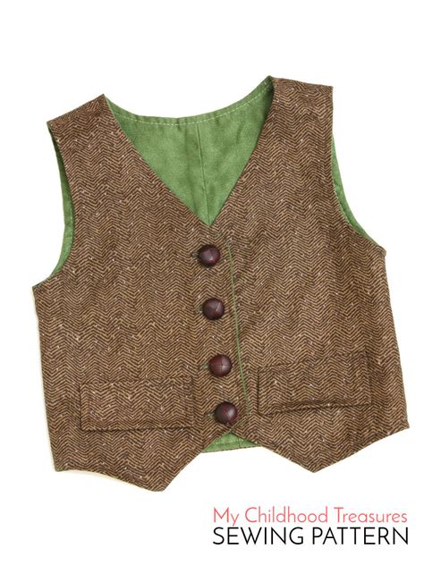 Boys Lined Vest Sewing Pattern – TREASURIE