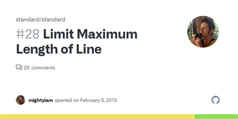 limit maximum length   issue  standardstandard github