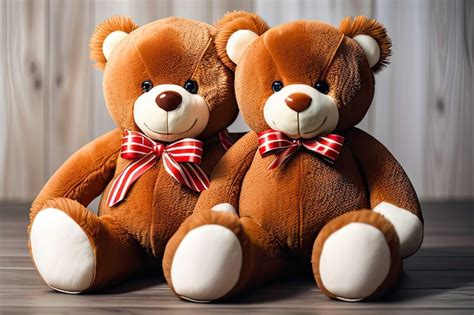 Premium AI Image | Teddy bear couple love cute hugging hug