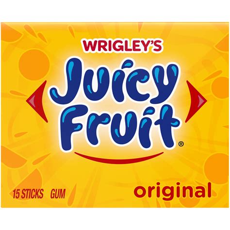Juicy Fruit Original Bubble Gum, Single Pack - 15 Pieces - Walmart