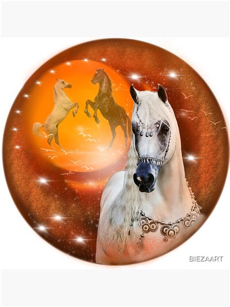 "White horse love Romantic sunset" Sticker for Sale by BIEZAART | Redbubble