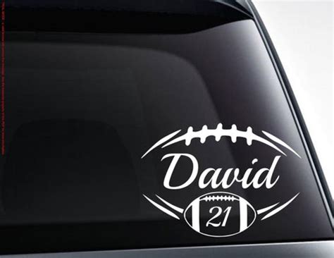 Personalized Football Vinyl Decal Sticker