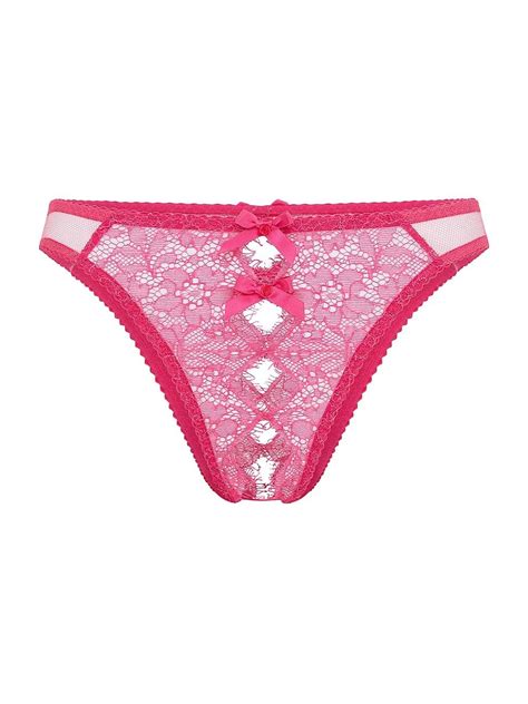 Agent Provocateur Lorna Ouvert Lace Briefs in Pink | Lyst
