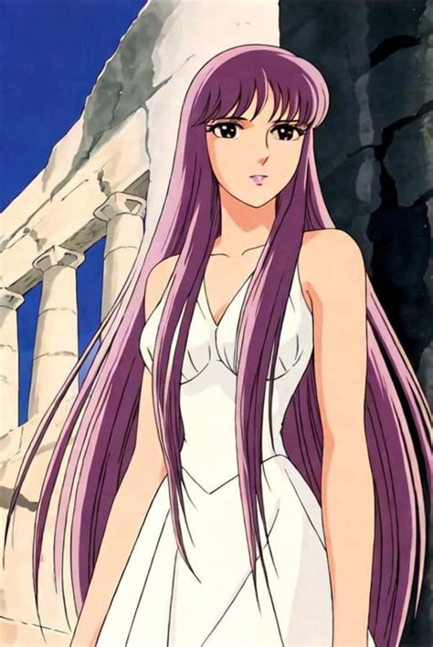 Download Saori Kido Athena Anime Portrait Wallpaper | Wallpapers.com