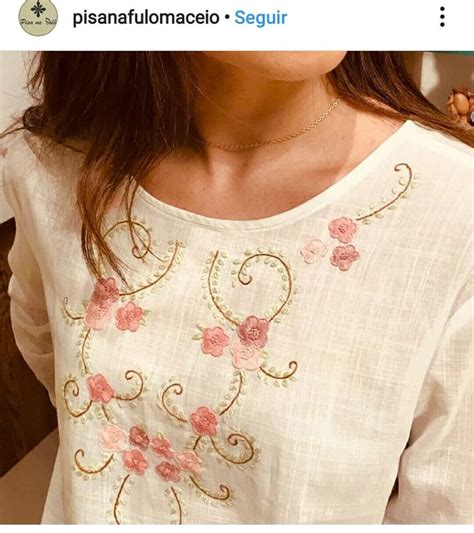Blusas Femininas Bordadas A Mão - Blusas bordadas a mão | Como fazer puxa saco de tecido, Bordados em ...