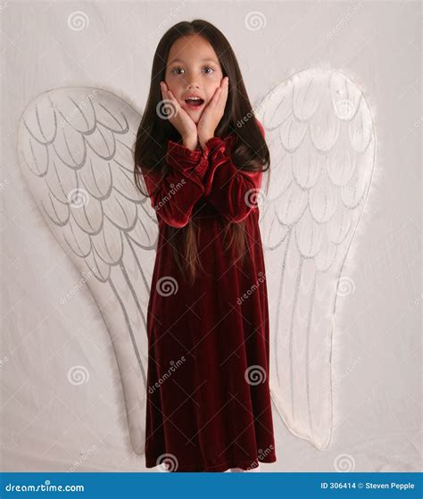 Surprised angel stock photo. Image of religion, wings, daughters - 306414