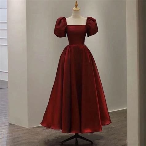 Женское вечернее платье из органзы, с квадратным вырезом и коротким ...