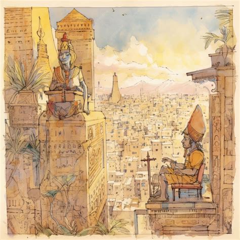 premium ai image    drawing   man sitting   ledge