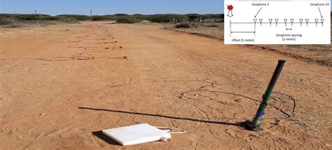 field layout  geometrics  channel seismograph showing geophone