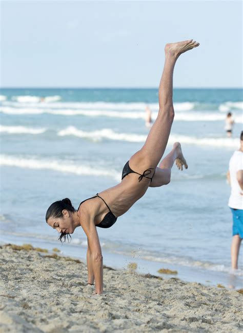 Federica Torti in a Bikini - Doing Yoga on the Beach in Miami - April