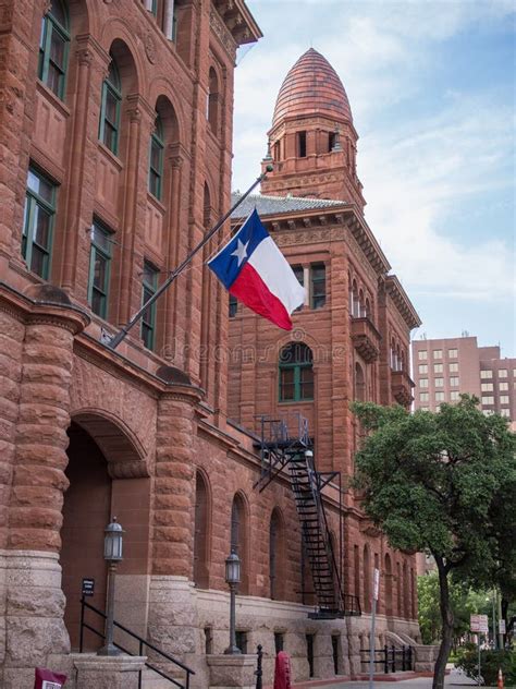 Bexar County Courthouse in San Antonio, Texas, with Waving Texan Flag ...