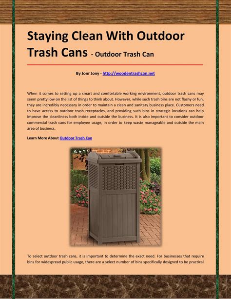 Outdoor trash can by rfbgv - Issuu