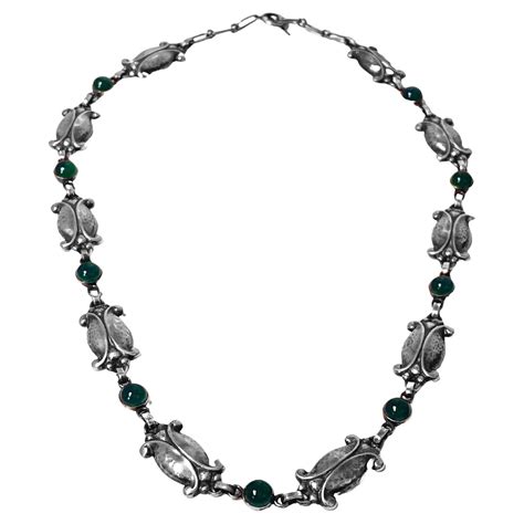 Georg Jensen Labradorite Moonstone Sterling Silver Necklace No. 7 For