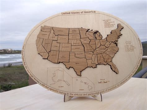 USA Map Puzzle, Wooden Puzzle, Map of the united states, Montessori